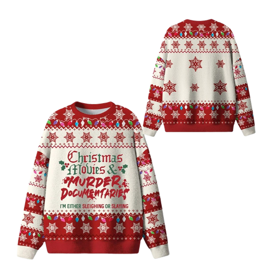 2026 Christmas Christmas And Murder Ugly Sweater - Moonbestprint