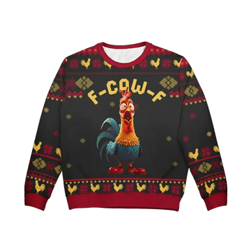 2026 Christmas Chicken F Caw F Ugly Sweater - Moonbestprint