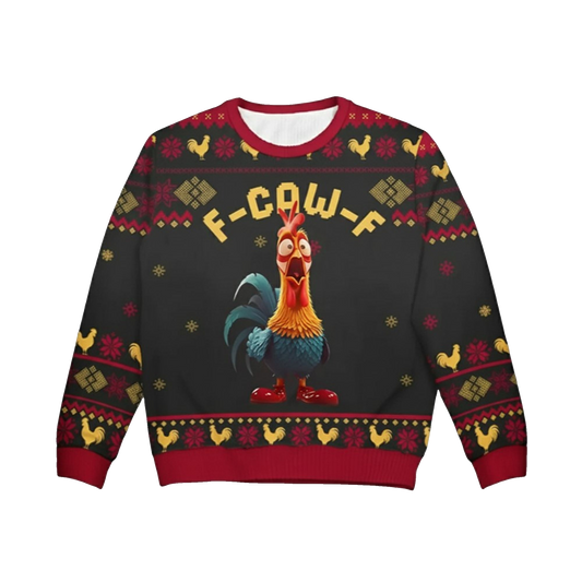 2026 Christmas Chicken F Caw F Ugly Sweater - Moonbestprint