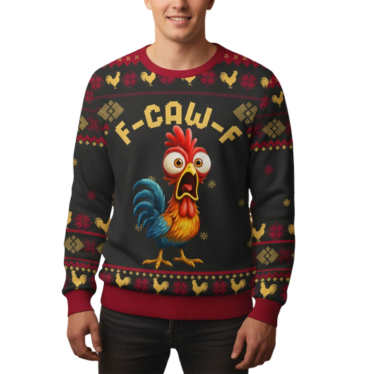 2026 Christmas Chicken F Caw F Ugly Sweater - Moonbestprint