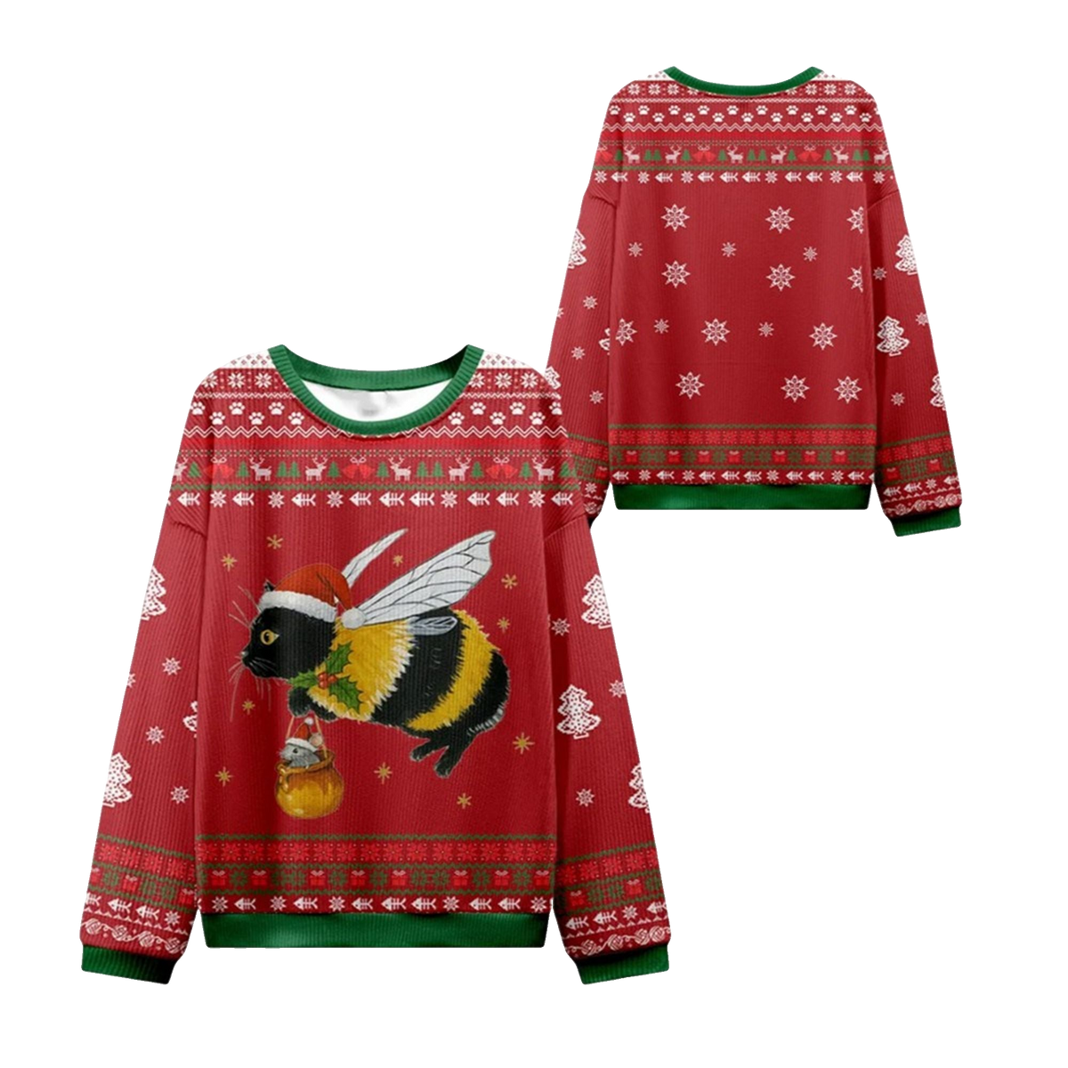 2026 Christmas Catbee Ugly Christmas Sweater - Moonbestprint