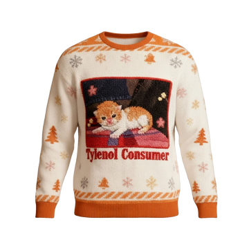 2026 Christmas Cat Tylenol Consumer Ugly Sweater - Moonbestprint