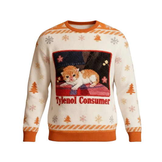 2026 Christmas Cat Tylenol Consumer Ugly Sweater - Moonbestprint