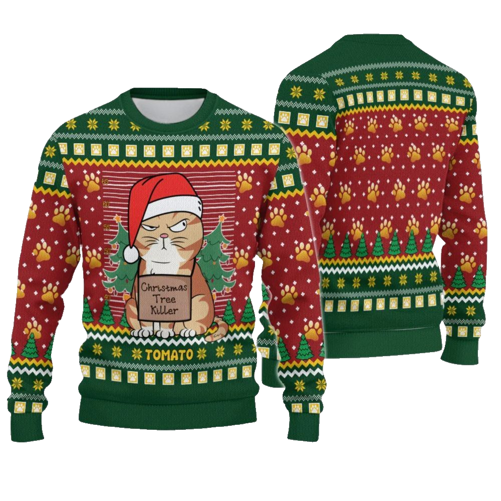 2026 Christmas Cat Tree Kille Ugly Sweatshirt - Moonbestprint
