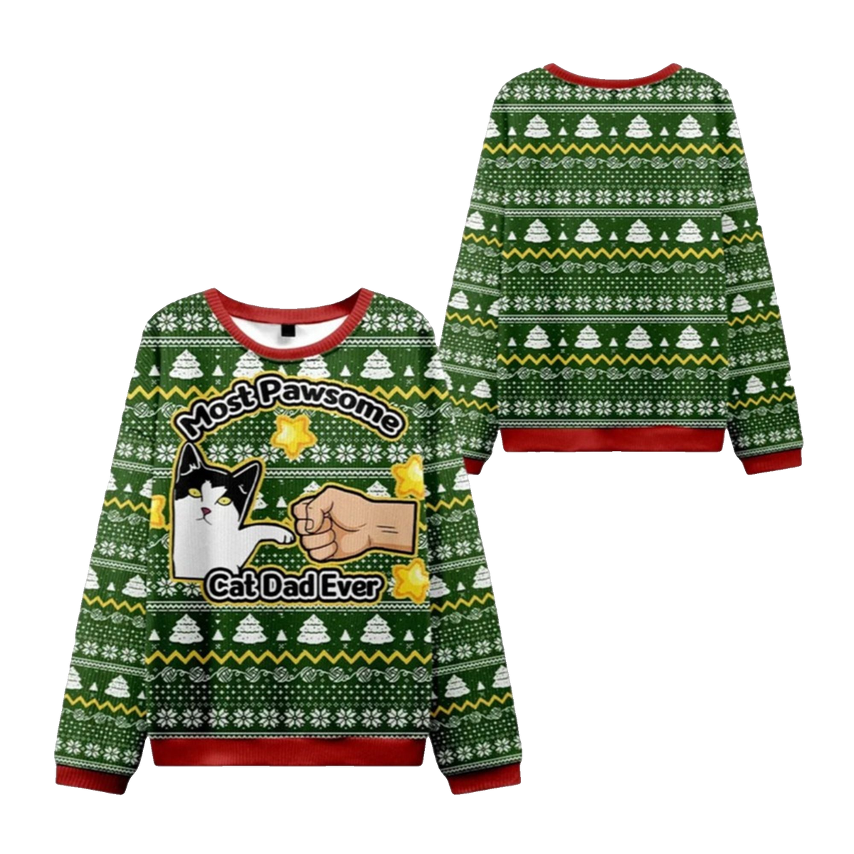 2026 Christmas Cat Mom And Dad Ugly Sweater - Moonbestprint