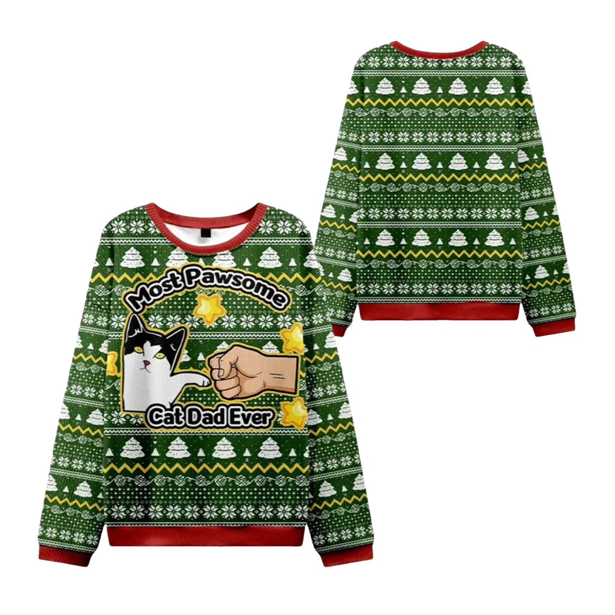 2026 Christmas Cat Mom And Dad Ugly Sweater - Moonbestprint
