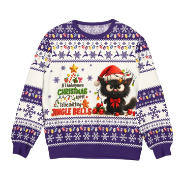 2026 Christmas Cat Jingle Bells Ugly Sweater - Moonbestprint