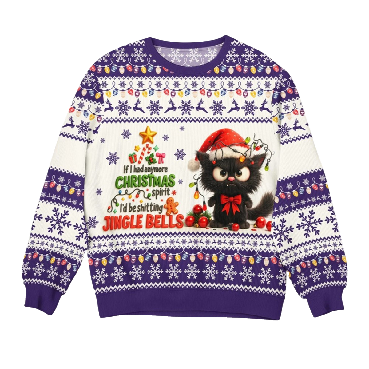 2026 Christmas Cat Jingle Bells Ugly Sweater - Moonbestprint