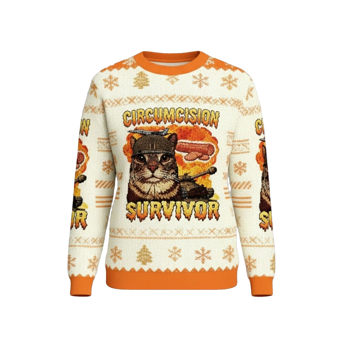 2026 Christmas Cat Circumcision Survivor Ugly Sweater - Moonbestprint