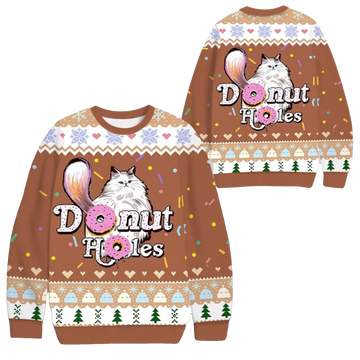 2026 Christmas Cat Donut Holes Ugly Sweater - Moonbestprint