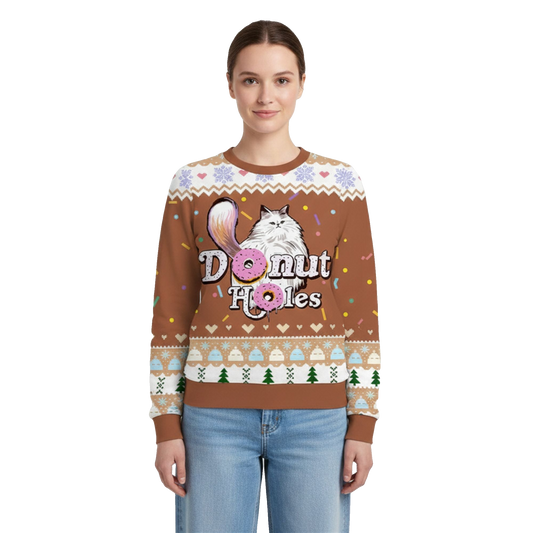 2026 Christmas Cat Donut Holes Ugly Sweater - Moonbestprint