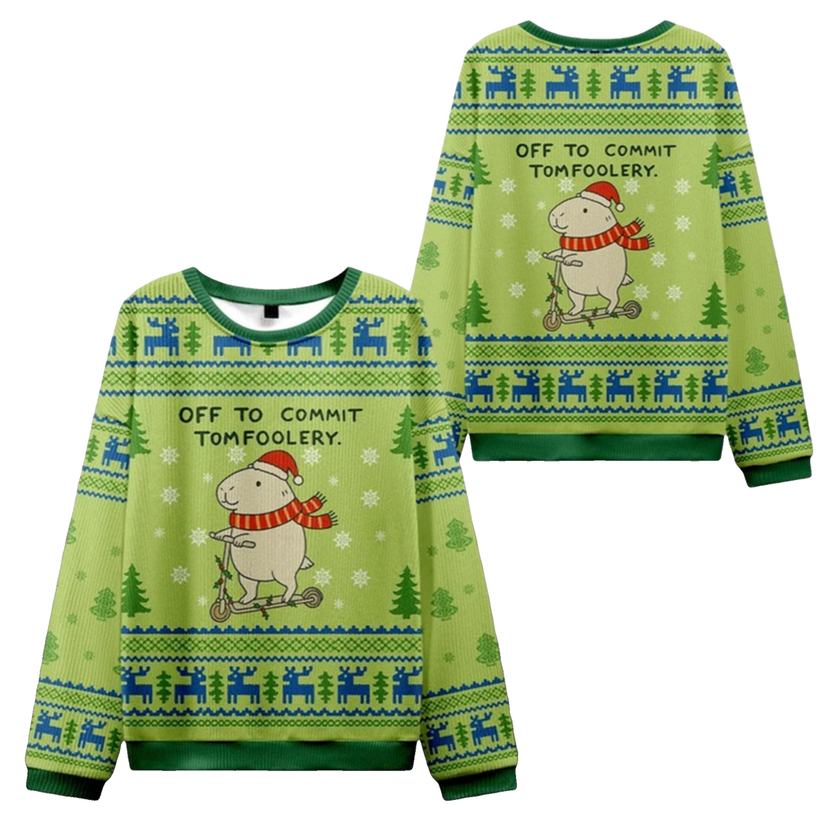 2026 Christmas Capybara Is Ready To Do Something Bad Ugly Sweater - Moonbestprint