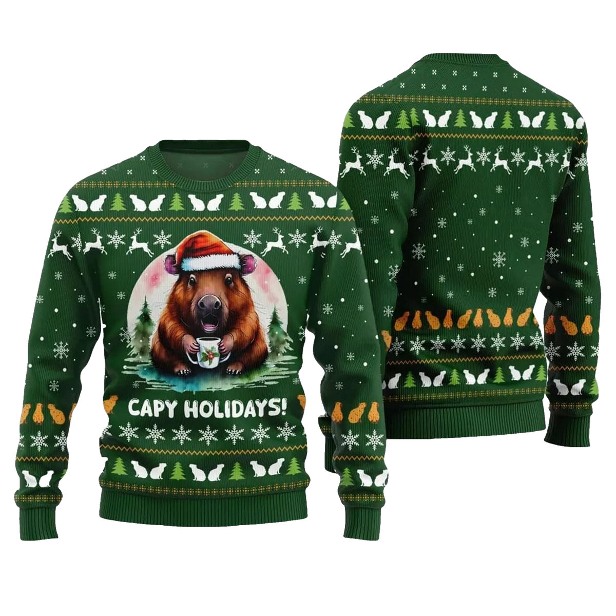 2026 Christmas Capy Holidays Ugly Sweater - Moonbestprint