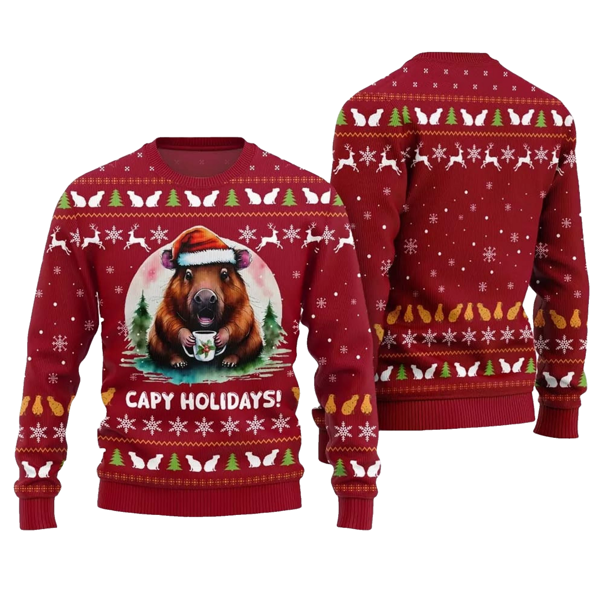 2026 Christmas Capy Holidays Ugly Sweater - Moonbestprint