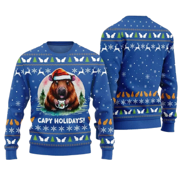 2026 Christmas Capy Holiday Ugly Sweater - Moonbestprint