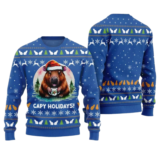 2026 Christmas Capy Holiday Ugly Sweater - Moonbestprint