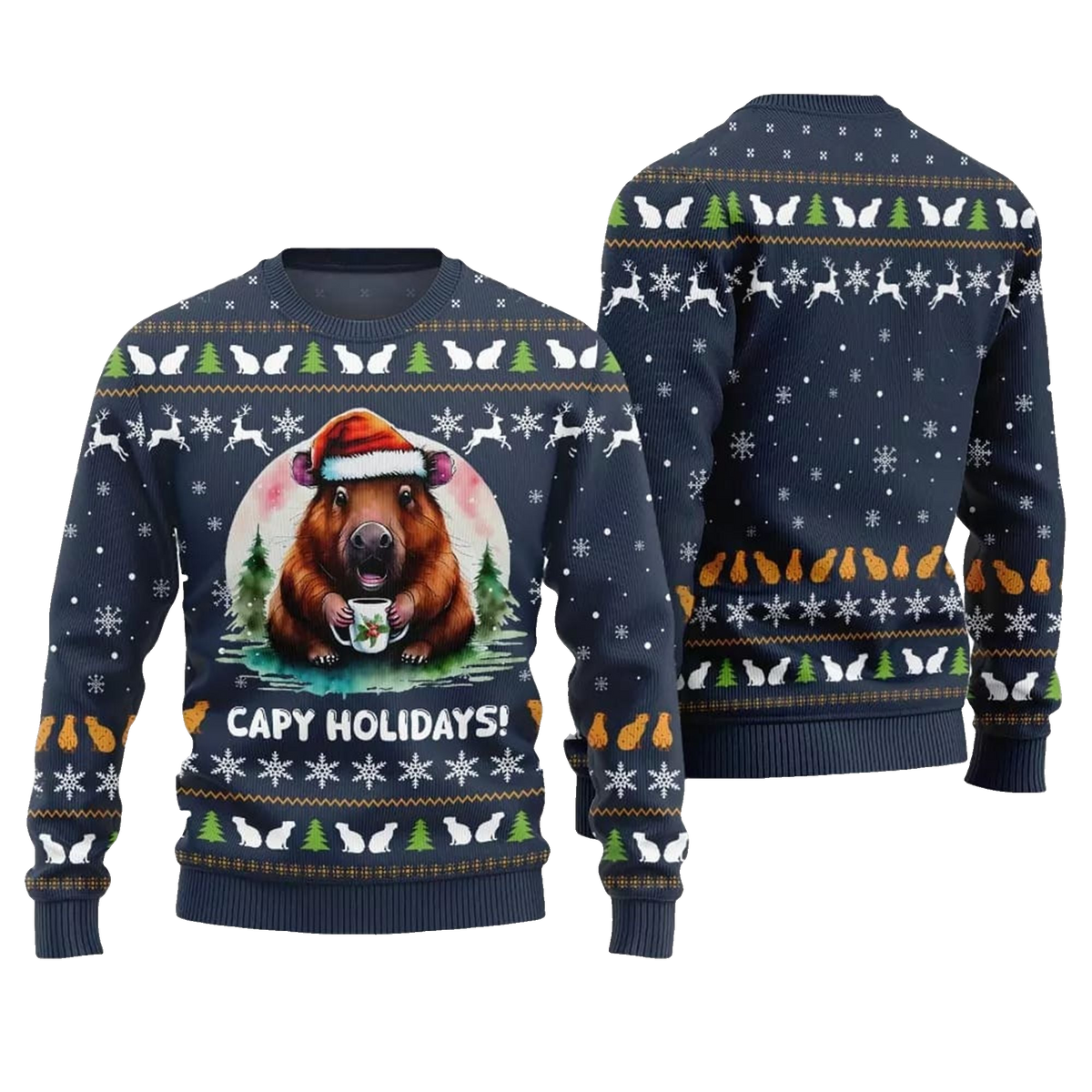 2026 Christmas Capy Holiday Ugly Sweater - Moonbestprint