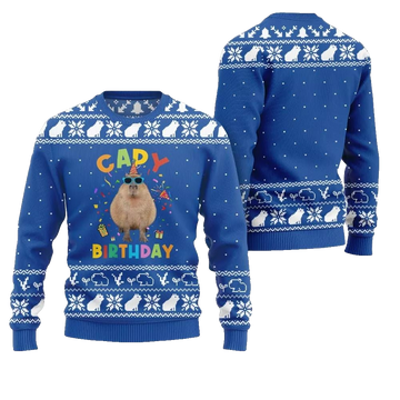2026 Christmas Capy Birthday Ugly Christmas Sweater - Moonbestprint