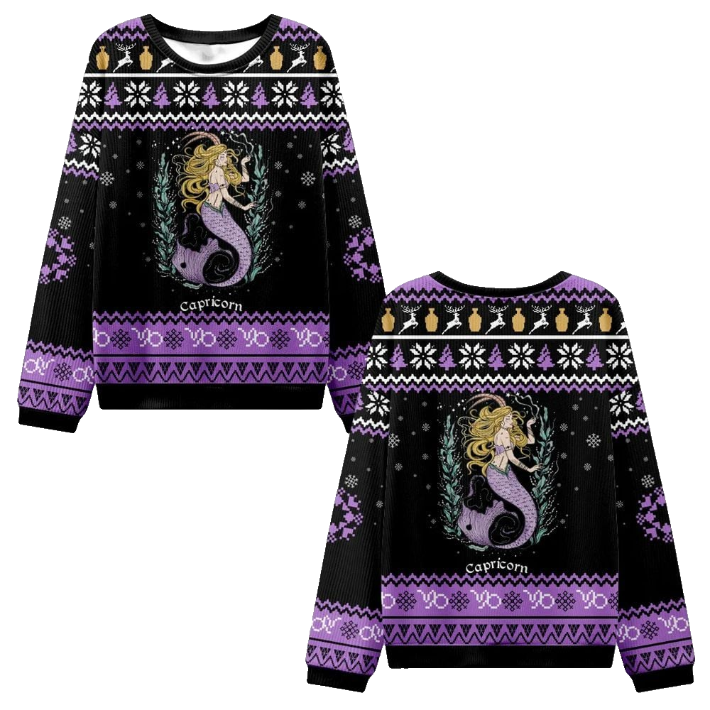 2026 Christmas Capricorn Zodiac Ugly Christmas Sweater - Moonbestprint
