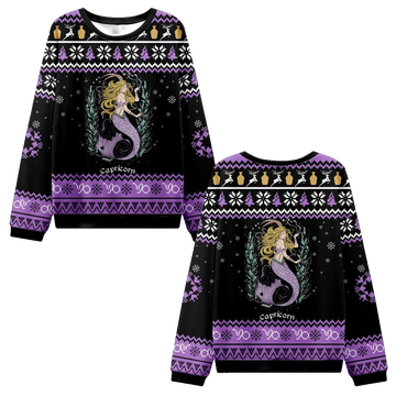 2026 Christmas Capricorn Zodiac Ugly Christmas Sweater - Moonbestprint