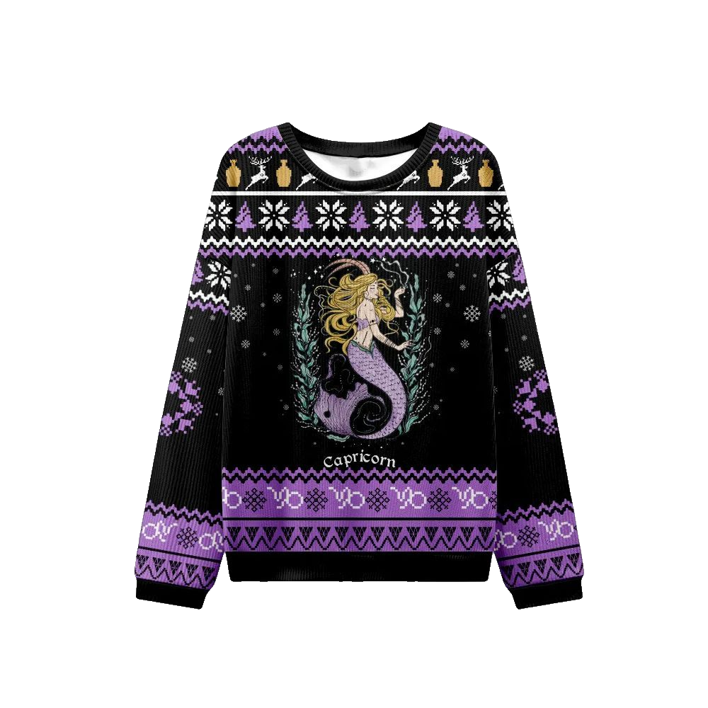 2026 Christmas Capricorn Zodiac Ugly Christmas Sweater - Moonbestprint