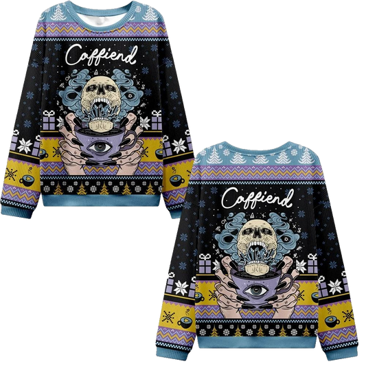 2026 Christmas Caffiend Ugly Christmas Sweater - Moonbestprint