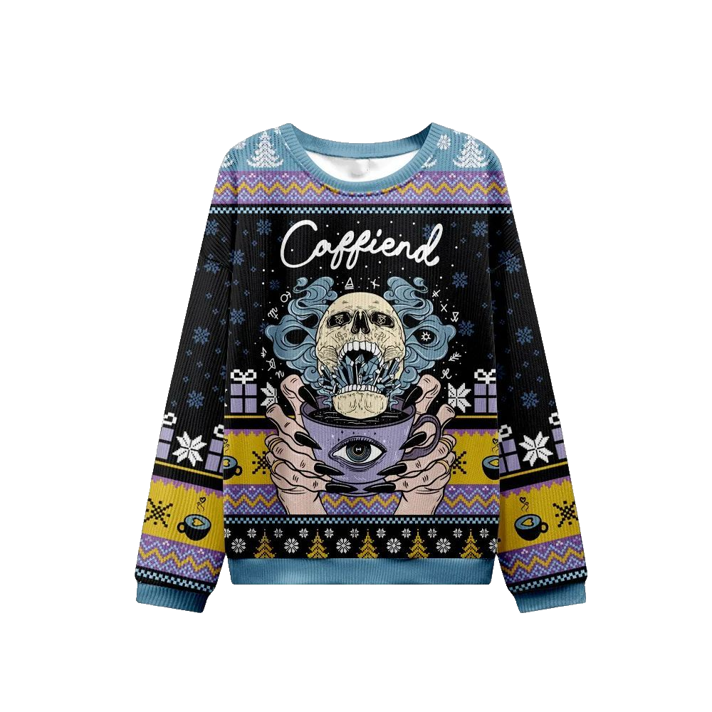 2026 Christmas Caffiend Ugly Christmas Sweater - Moonbestprint