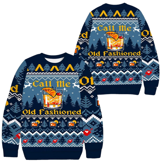 2026 Christmas Call Me Old Fashioned Ugly Sweater - Moonbestprint