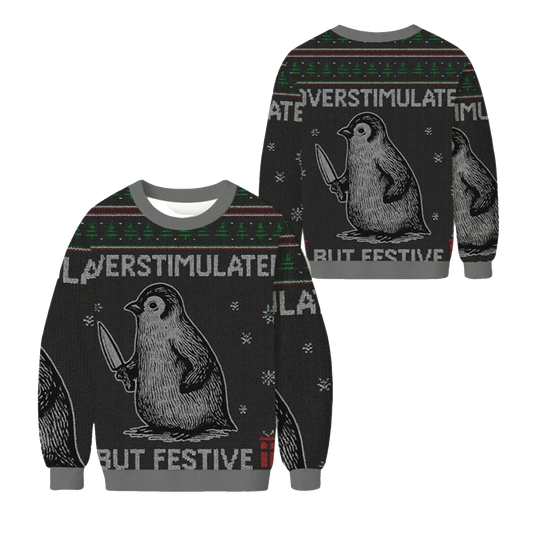 2026 Christmas But Festive Ugly Sweater - Moonbestprint