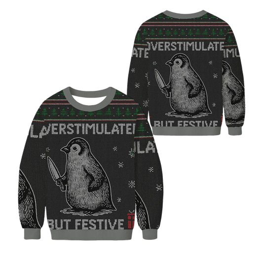 2026 Christmas But Festive Ugly Sweater - Moonbestprint