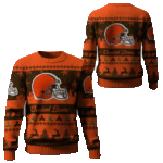 2025 Christmas Browns Festive Reindeer Tree Ugly Sweater – Moonbestprint