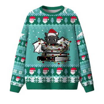 2026 Christmas Book Dragon Ugly Sweater - Moonbestprint