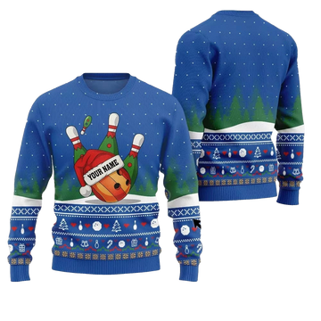 2026 Christmas Bowling Ball Ugly Christmas Sweater - Moonbestprint