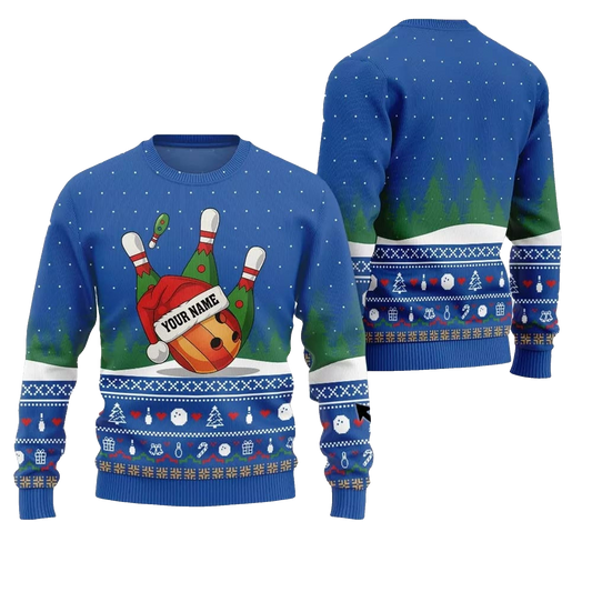 2026 Christmas Bowling Ball Ugly Christmas Sweater - Moonbestprint