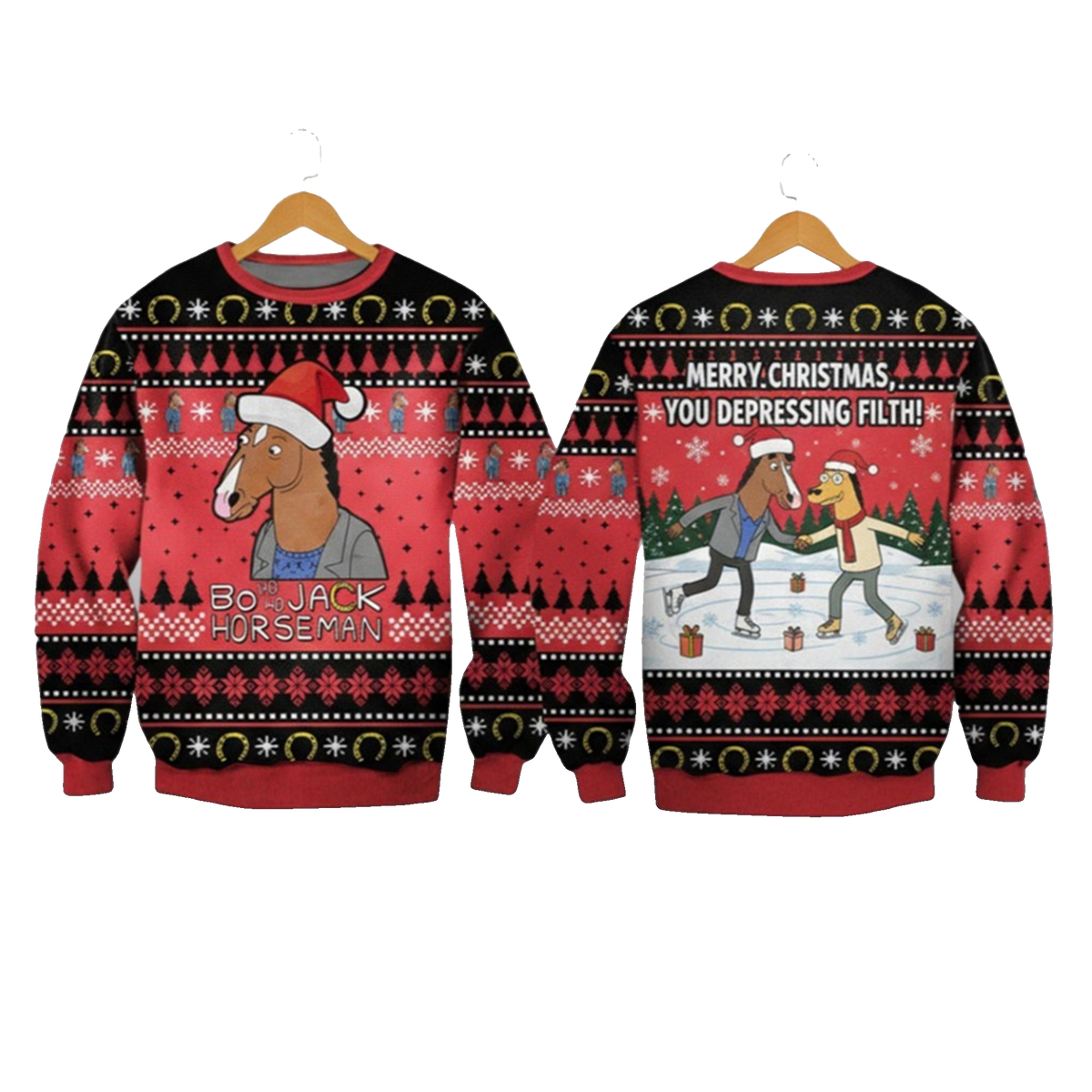 2026 Christmas Bojack Horseman Ugly Christmas Sweater - Moonbestprint