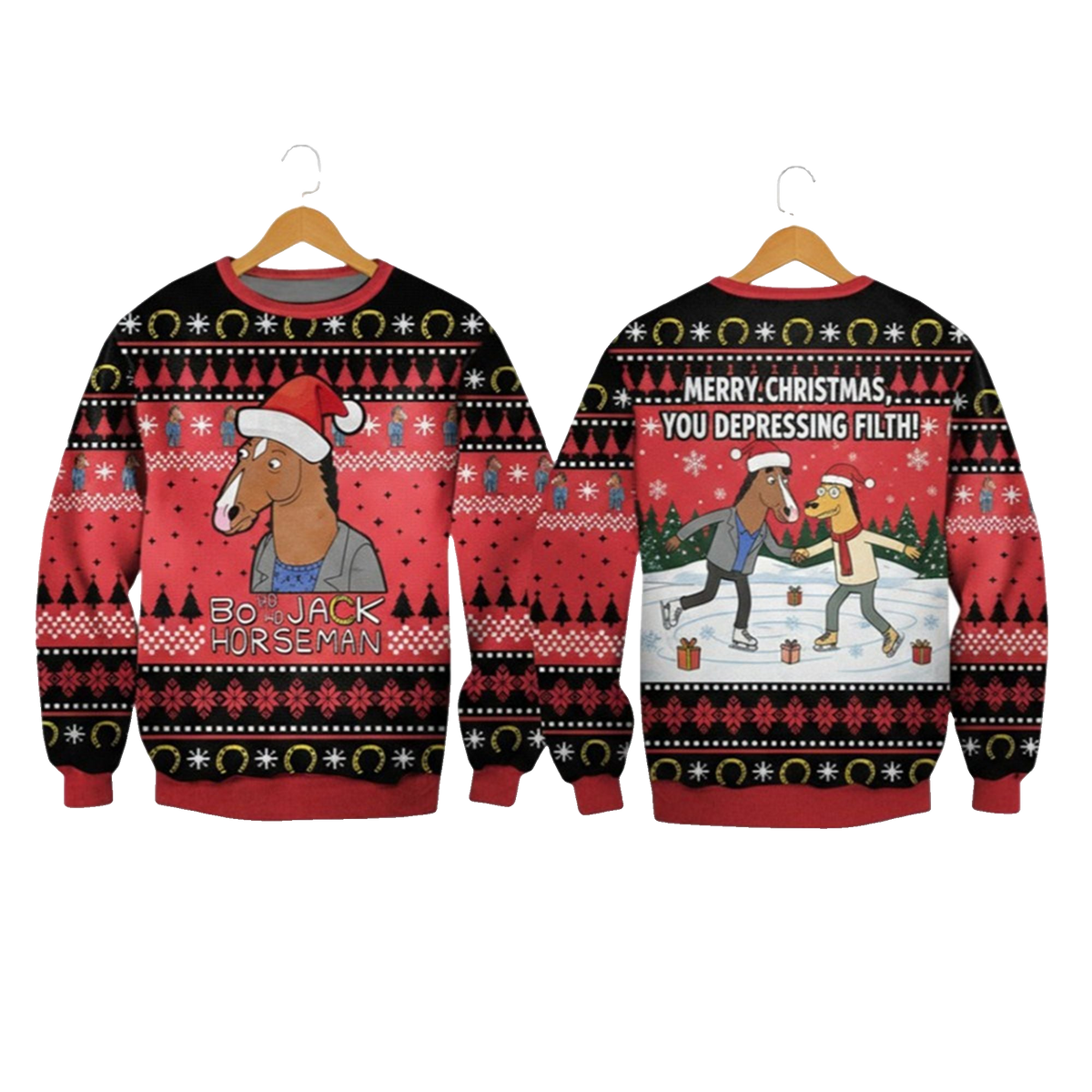 2026 Christmas Bojack Horseman Ugly Christmas Sweater - Moonbestprint