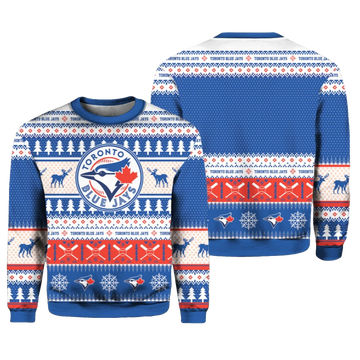 2026 Christmas Blue Jays Baseball Ugly Sweater - Moonbestprint