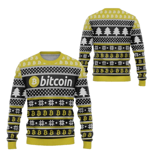 2026 Christmas Bitcoin Ugly Christmas Sweater - Moonbestprint
