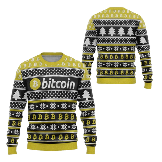 2026 Christmas Bitcoin Ugly Christmas Sweater - Moonbestprint
