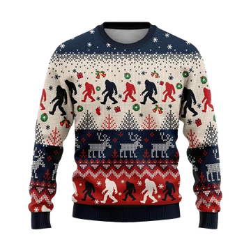 2026 Christmas Bigfoot Ugly Sweater - Moonbestprint