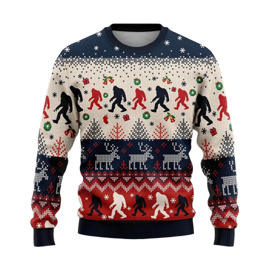 2026 Christmas Bigfoot Ugly Sweater - Moonbestprint