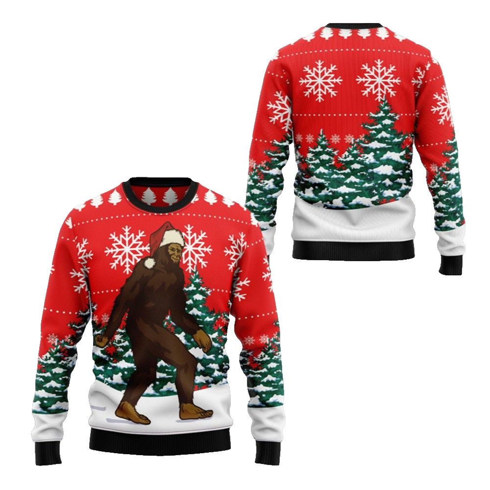 2026 Christmas Bigfoot Ugly Christmas Sweater - Moonbestprint