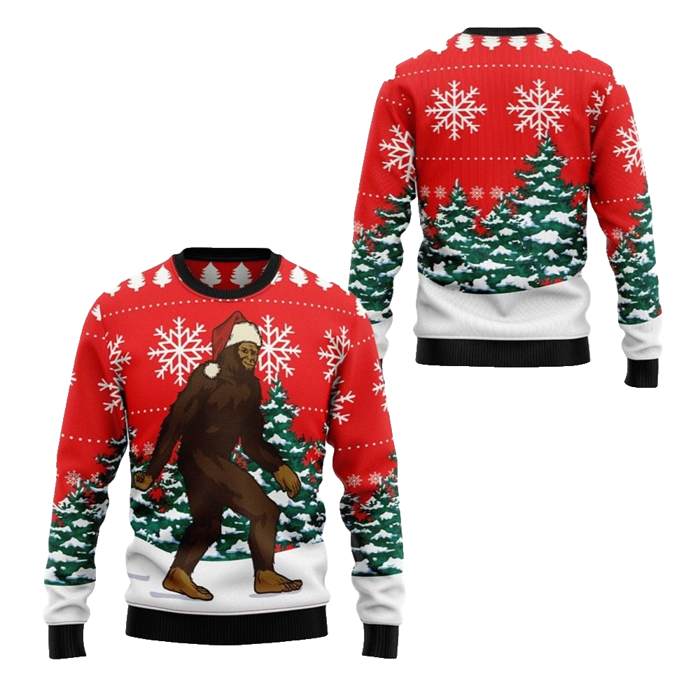 2026 Christmas Bigfoot Ugly Christmas Sweater - Moonbestprint