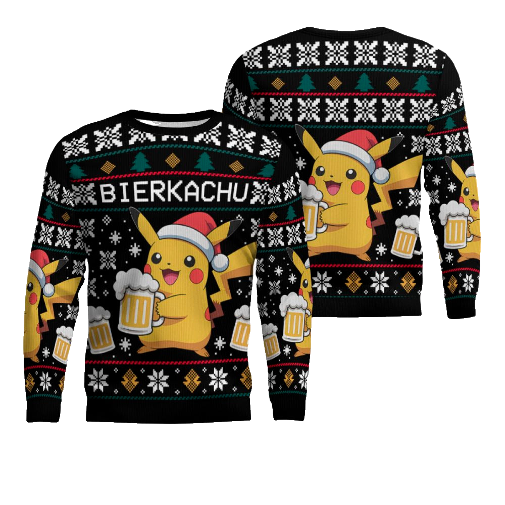 2025 Christmas BIERKACHU Ugly Christmas Sweater – Moonbestprint