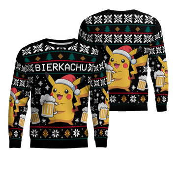 2025 Christmas BIERKACHU Ugly Christmas Sweater – Moonbestprint