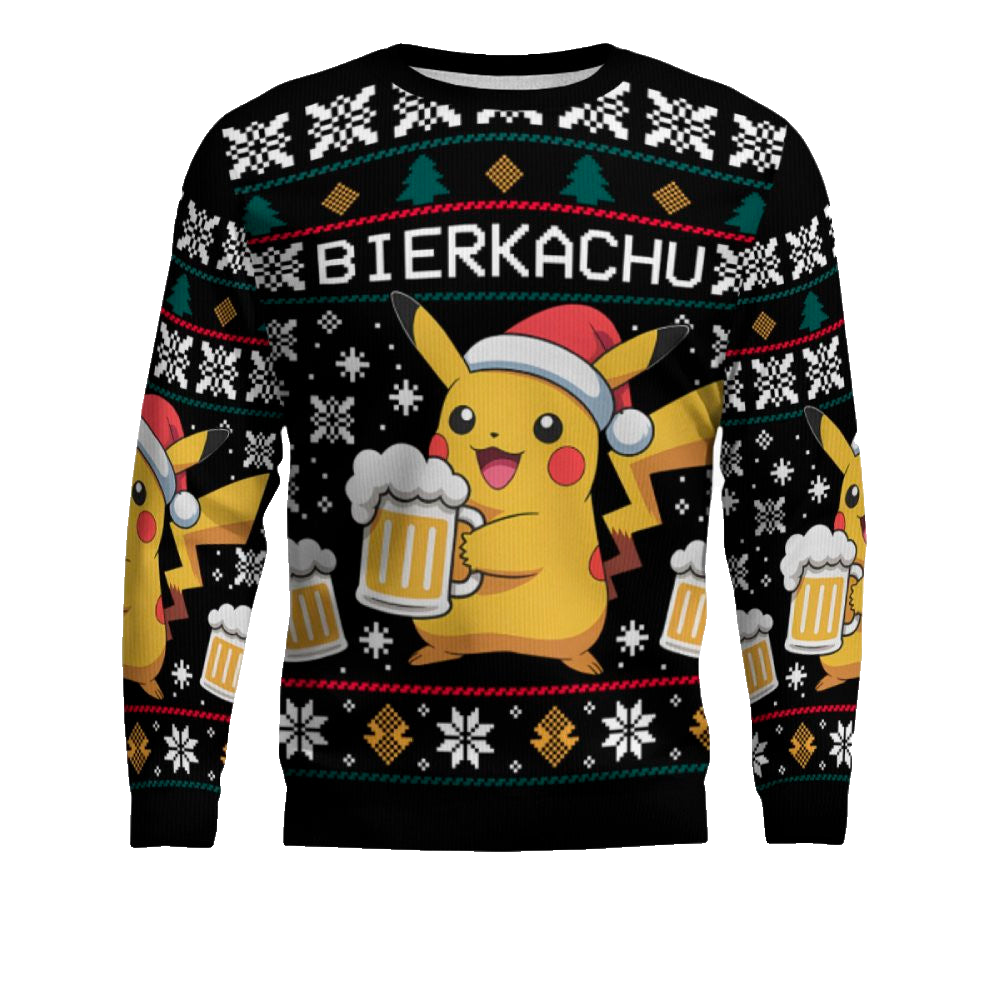 2025 Christmas BIERKACHU Ugly Christmas Sweater – Moonbestprint