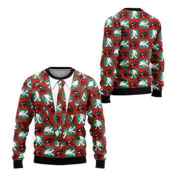2026 Christmas Bigfoot Camping Christmas Ugly Christmas Sweater - Moonbestprint