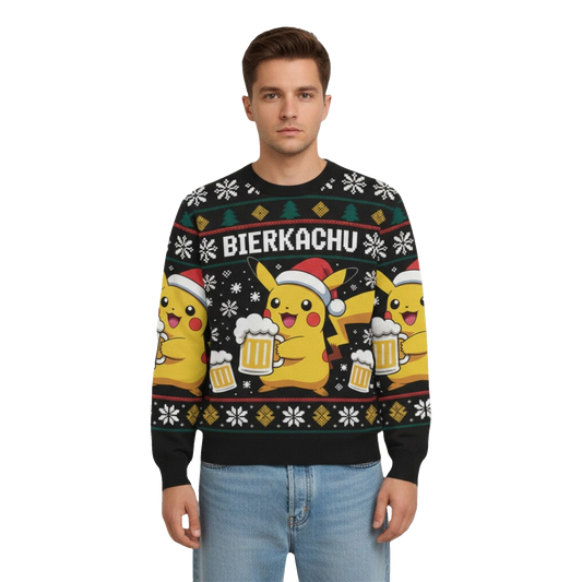 2026 Christmas BIERKACHU Ugly Christmas Sweater - Moonbestprint