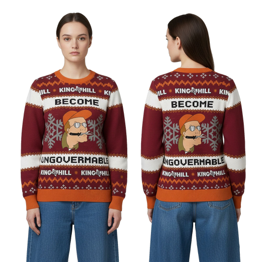 2026 Christmas Become Ungovernable King Of The Hill Ugly Sweater - Moonbestprint