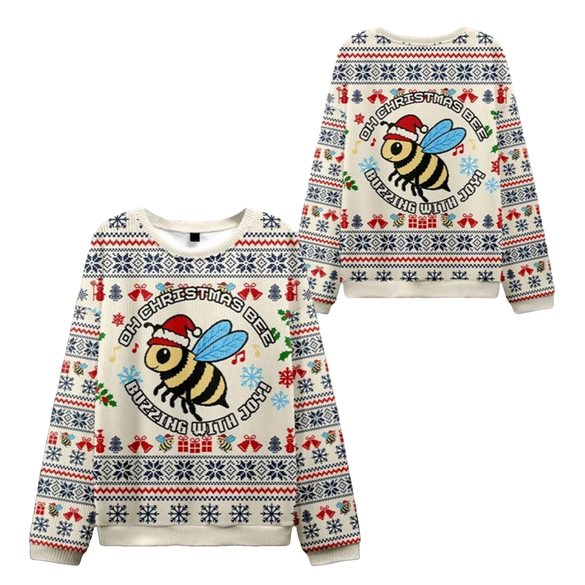 2026 Christmas Bee Buzzing WIth Joy Ugly Sweater - Moonbestprint